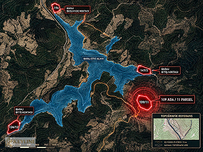 İZMİR KINIK BÜYÜKOBADA BARAJ PROJESİNE YAKIN 5.374 M² ARAZİ