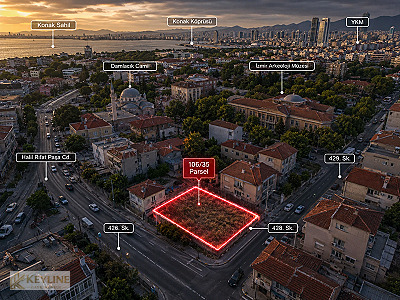 İZMİR KONAK'TA DENİZ MANZARALI 2 KAT PANSİYON İMARLI FIRSAT ARSA